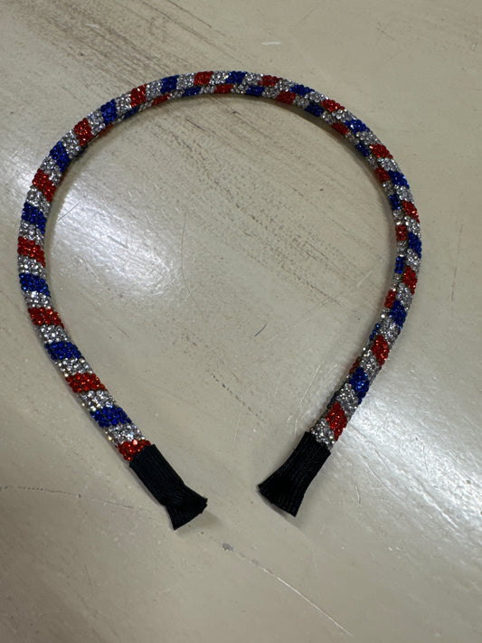 RED WHITE & BLUE GLITTER HEADBAND
