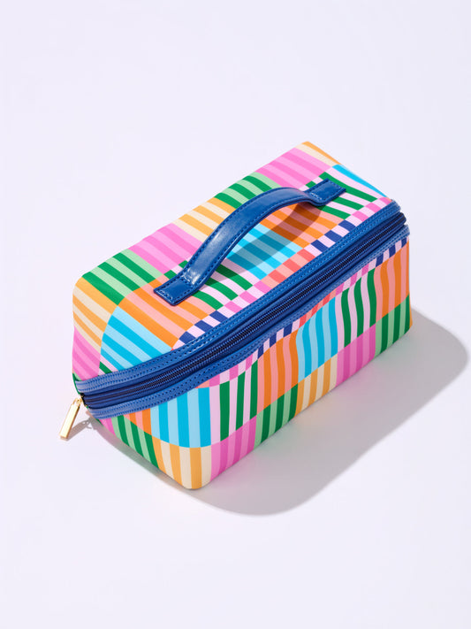 SHIRALEAH-MOTLEY COSMETIC ZIP-MULTI