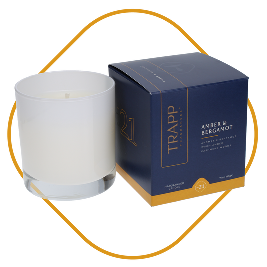 TRAPP CANDLE-7 OZ-AMBER & BERGAMOT