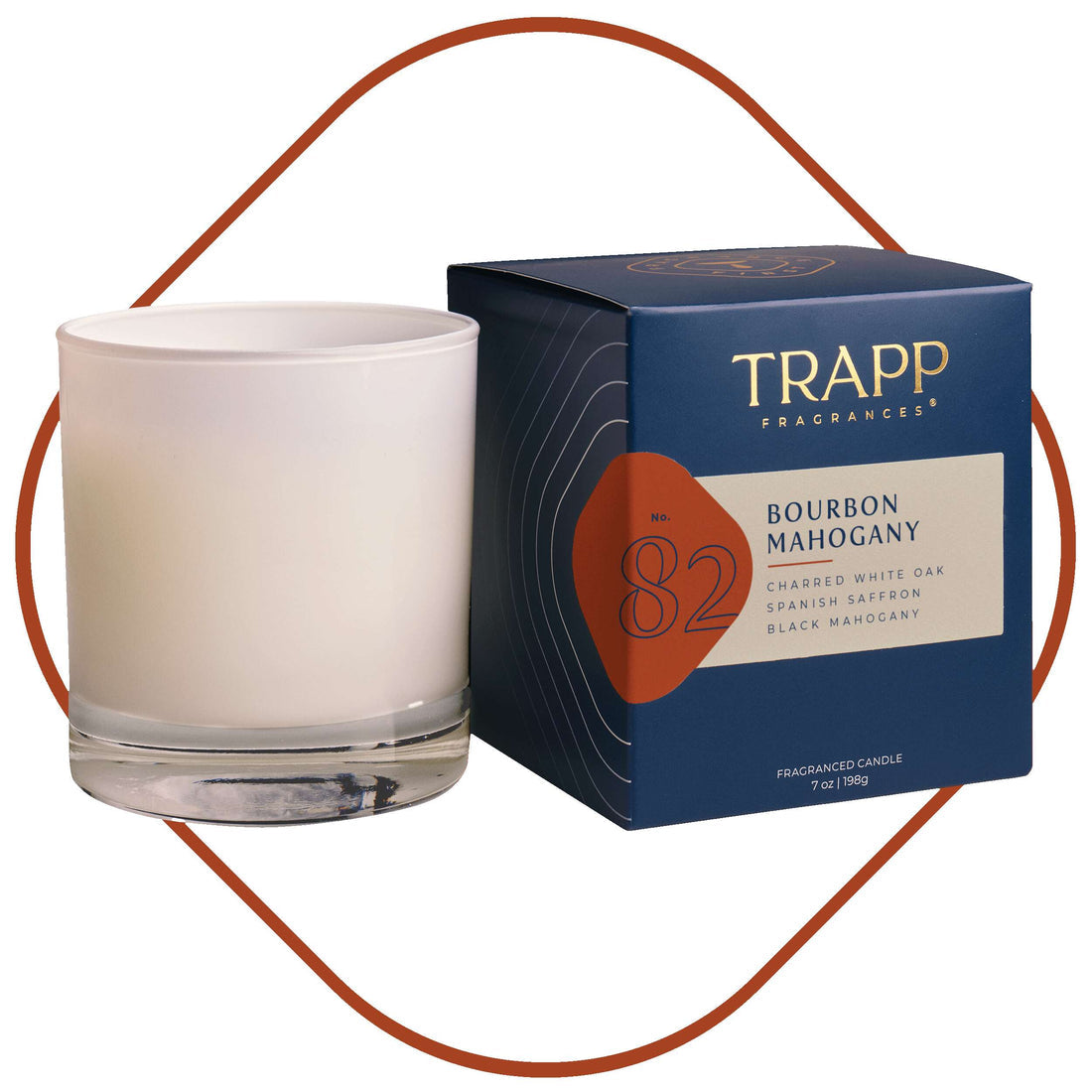 TRAPP CANDLE-7 OZ BOURBON MAHOGANY