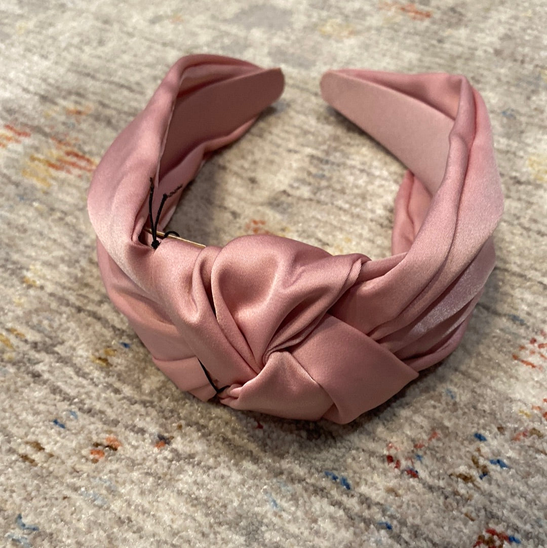 SATIN HEADBAND W/KNOT