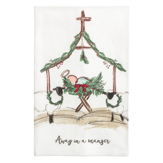 MUD PIE-NATIVITY PRINTED TEA TOWEL