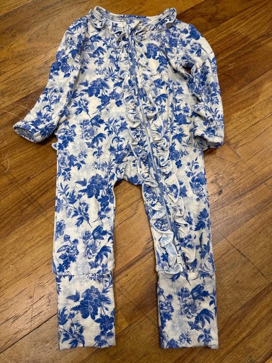 ROCKIN ROYALTY-BLUE BELL BLISS FOOTIE-NB