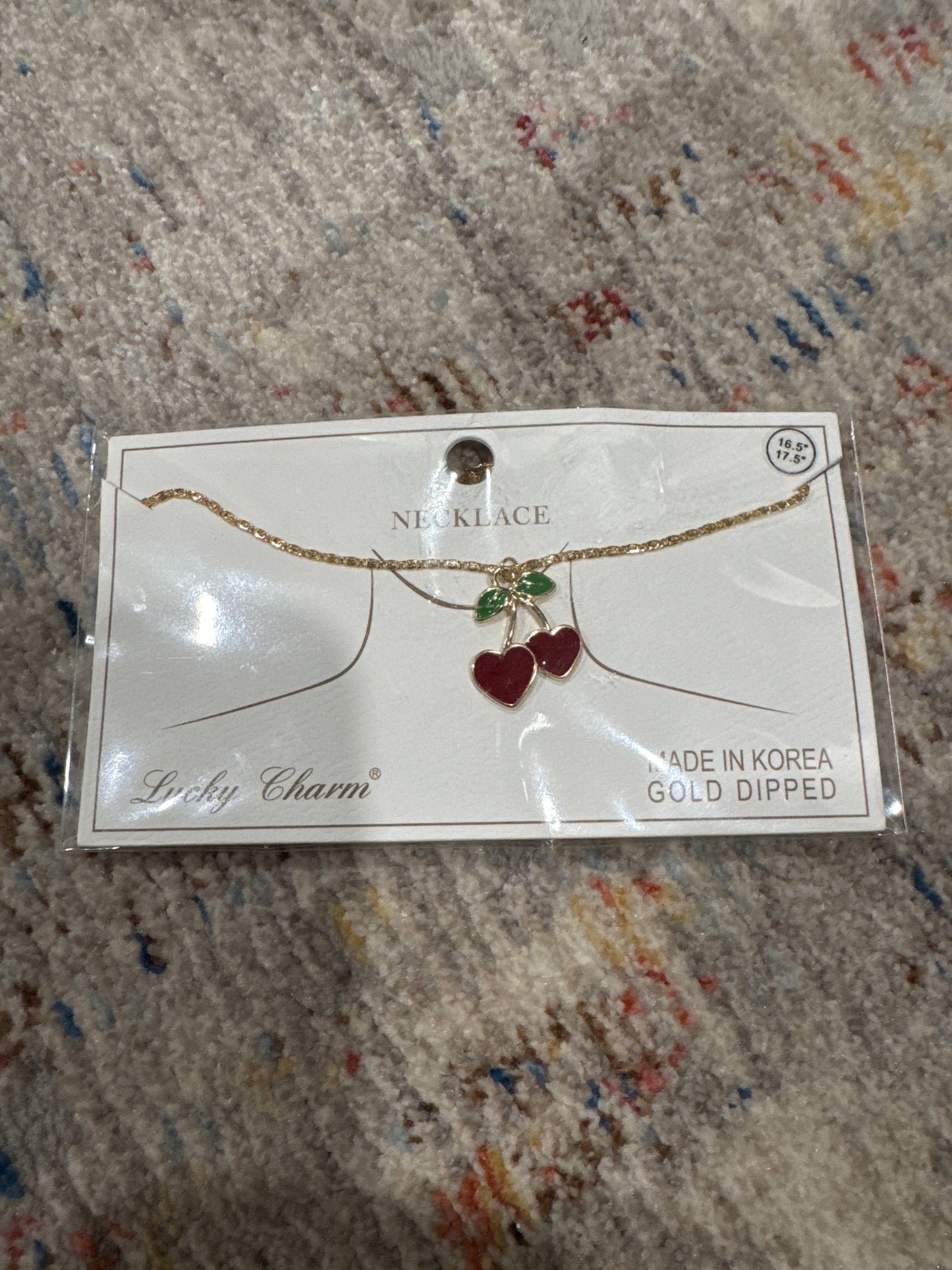 LUCKY CHARM CHERRY NECKLACE