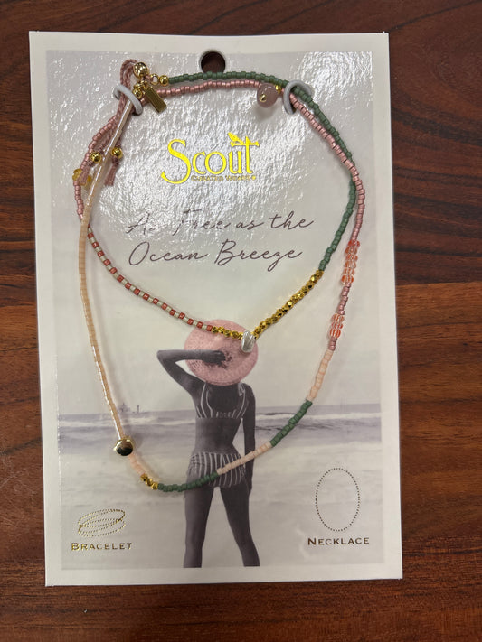 SCOUT MIXED MEDIA WRAP BR/NK- HEALING-TOURMALINE-G