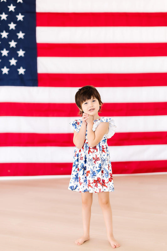 MILA & ROSE FLUTTER DRESS-BORN TO SPARKLE 7/8