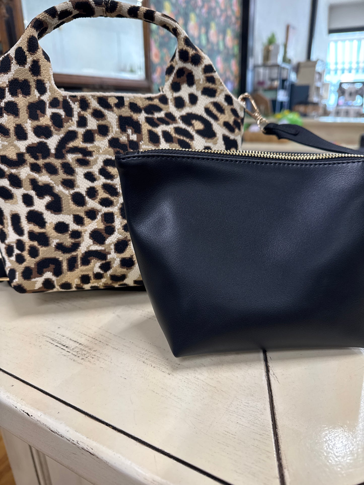 SHIRALEAH-ROBBIE MINI TOTE-LEOPARD