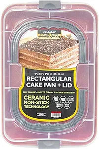 9X13 COVERED CAKE PAN-RED
