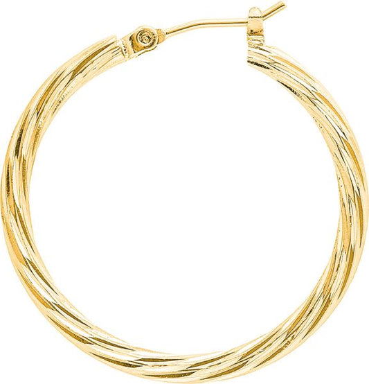 RAIN DIA CUT ROUND WIRE EARRING-GOLD