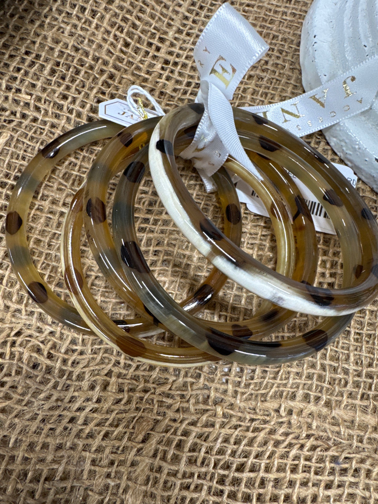 ACCESSORY JANE- LEOPARD SPOT BANGLE SET OF 5