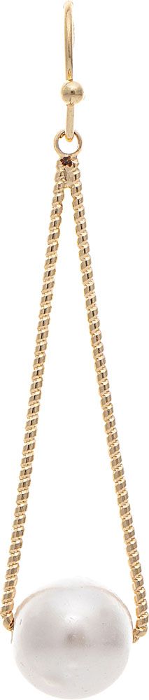 RAIN FAUX PEARL TRAPEZE EARRING-GOLD