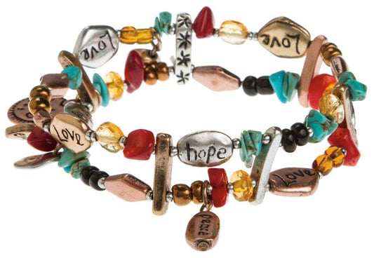 RAIN MLT METAL BEADS CHARMS BR