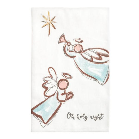 MUD PIE- ANGELS PRINTED TEA TOWEL