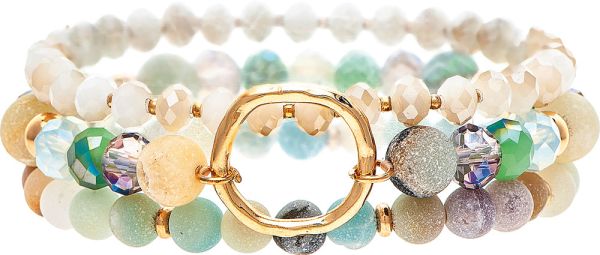 RAIN AMAZONITE BEAD BRACELET SET