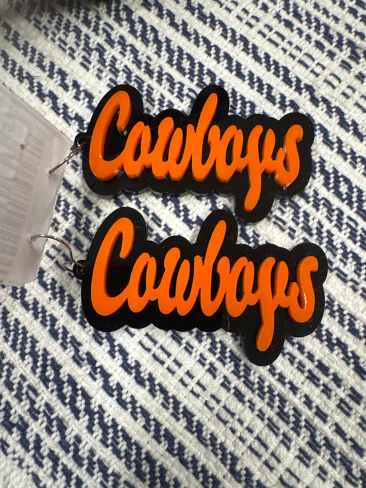 DOOHICKIES- LAYERED MASCOT EARRINGS- COWBOYS