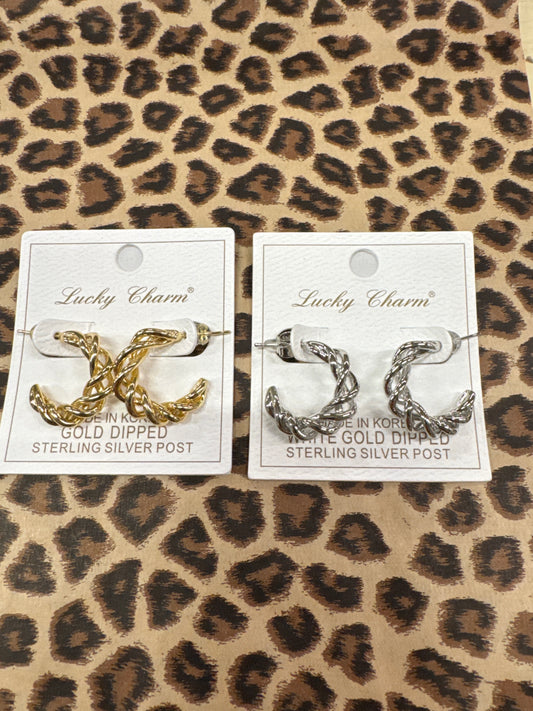 LUCKY CHARM BRAIDED EARRINGS