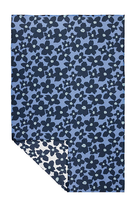 MU KITCHEN VIBE TOWEL-PERWINKLE FLORAL