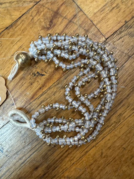 MAYA BEAD BRACELET/WHITE