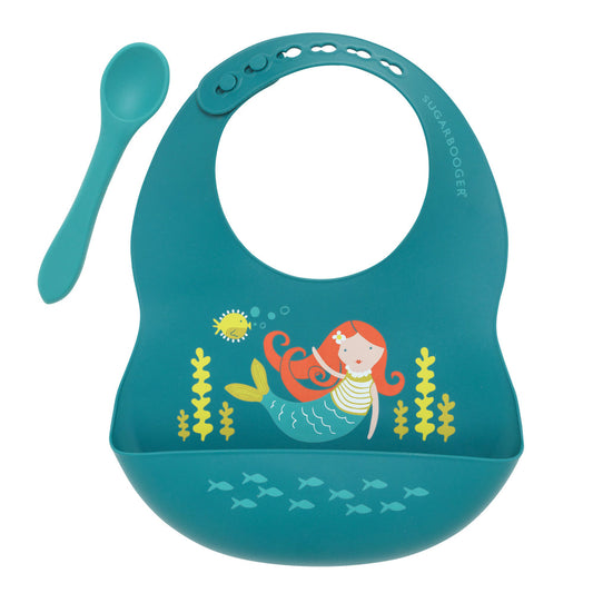 ORE-FRESH & MESSY BIB+SPOON SET MERMAID