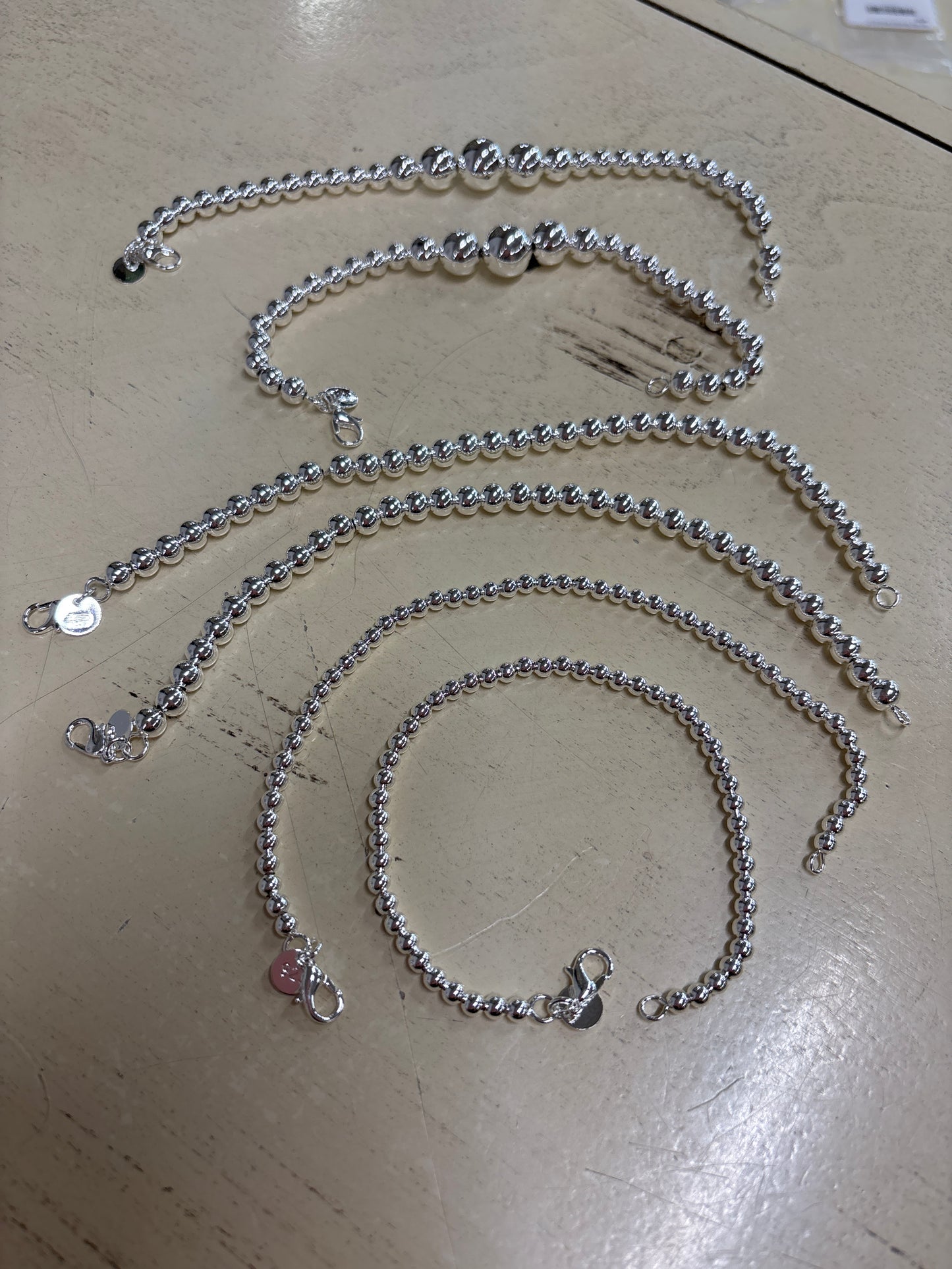 SILVER BEADED BRACELET