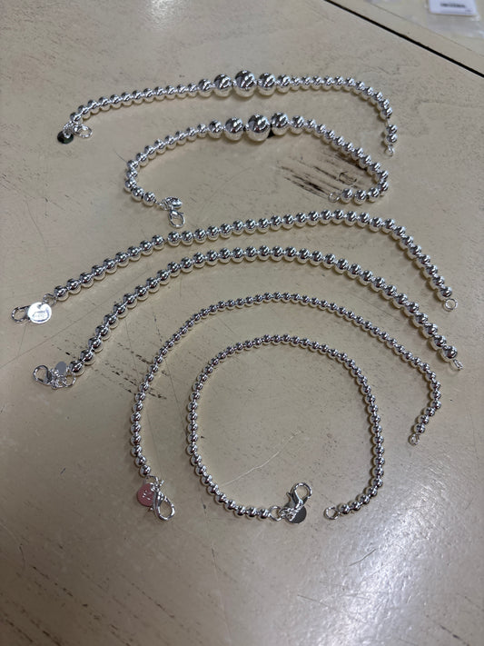 SILVER BEADED BRACELET