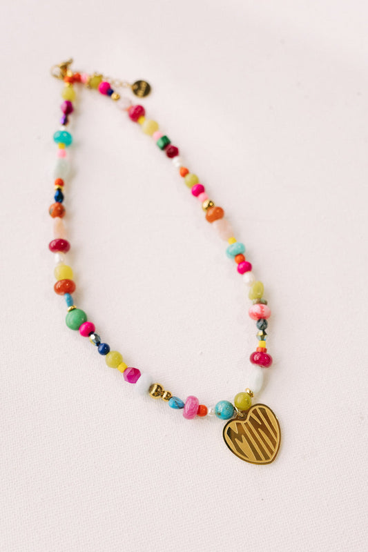 BELJOY MINI BEADED NECKLACE-GOLD