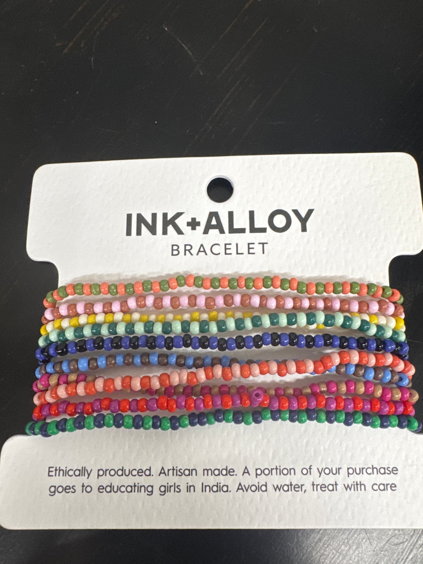 INK & ALLOY SAGE 2-TONE 10 STRAND STRETCH-MULTI BRACELETS