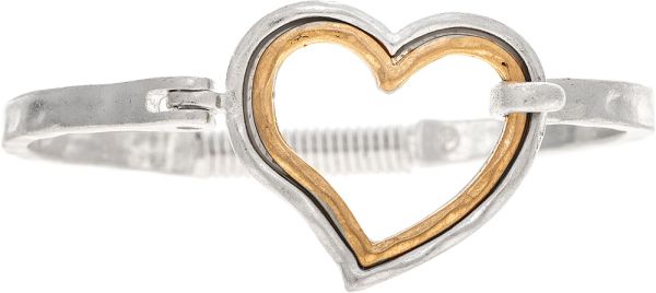 RAIN-DOUBLE HEART SPRING COIL BRACELET-TT
