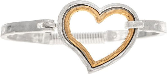 RAIN-DOUBLE HEART SPRING COIL BRACELET-TT