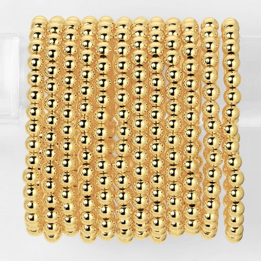 SPLENDID IRIS-6MM BEAD-BRACELET-GOLD