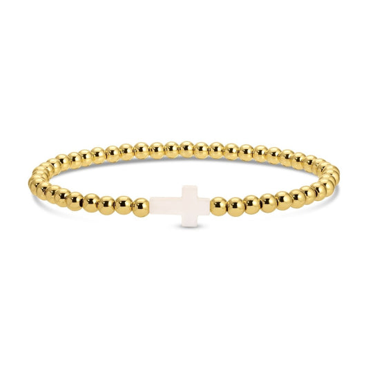 SPLENDID IRIS-4 MM W/SHELL CROSS BRACELET