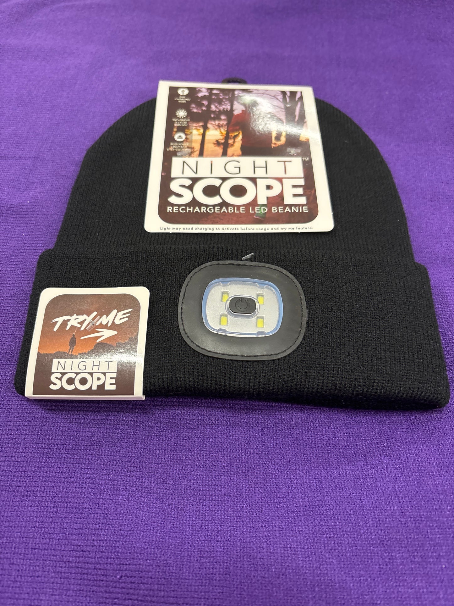 NIGHT SCOPE BEANIE LED LIGHT-BLACK