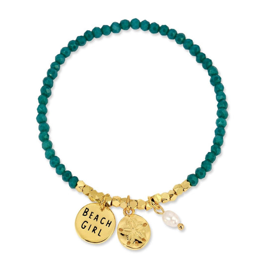 SPLENDID IRIS-TEAL "ENJOY THE WAVES" BRACELET