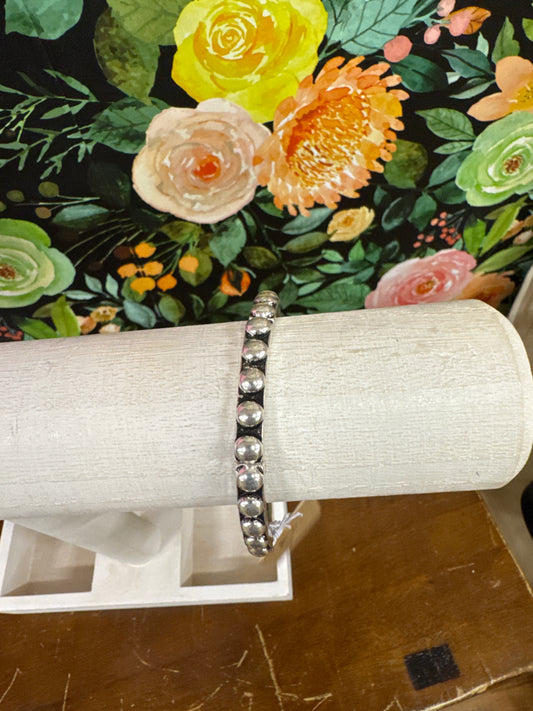 TIPI SILVER BALL STRETCH BRACELET