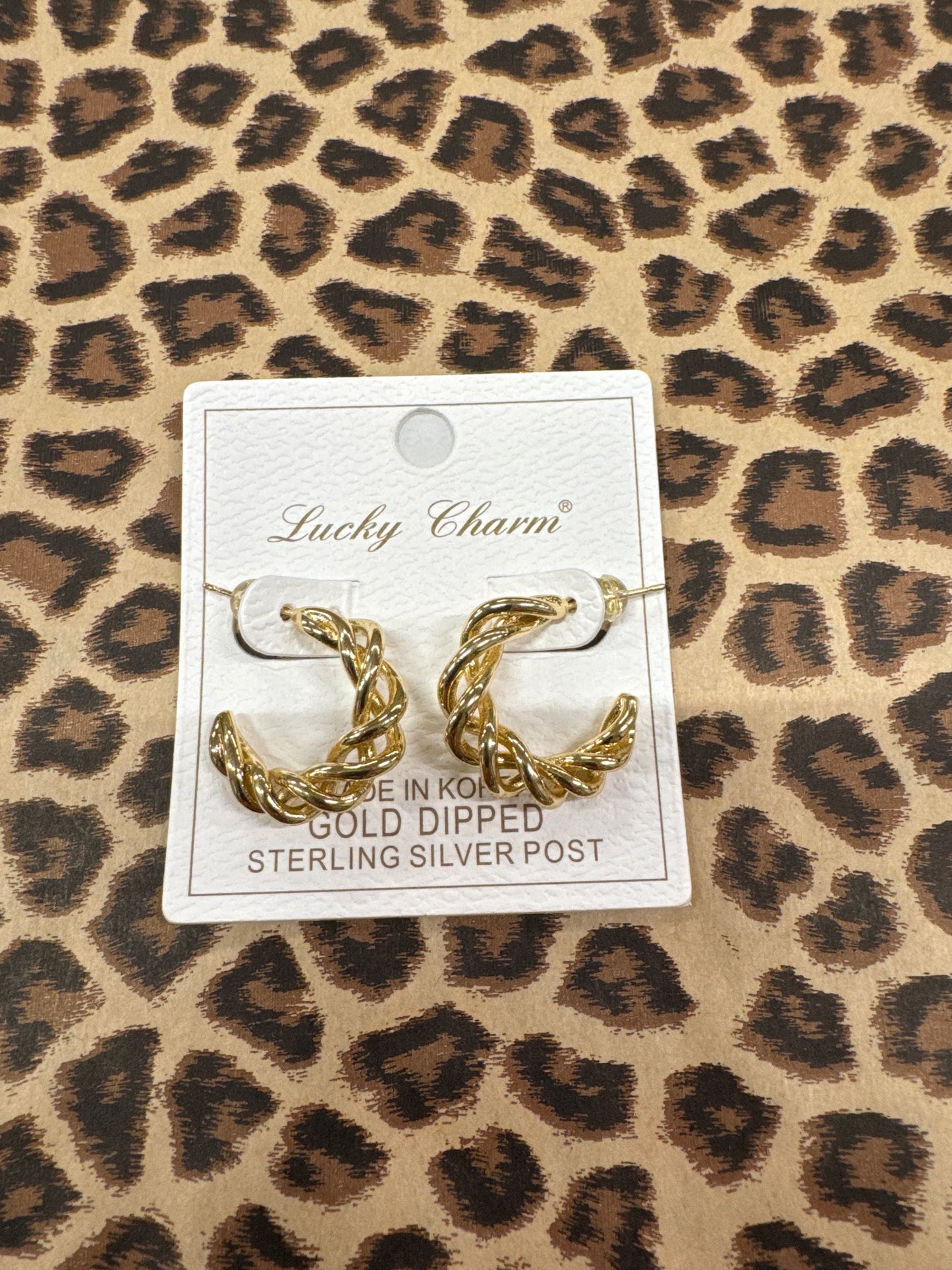 LUCKY CHARM BRAIDED EARRINGS