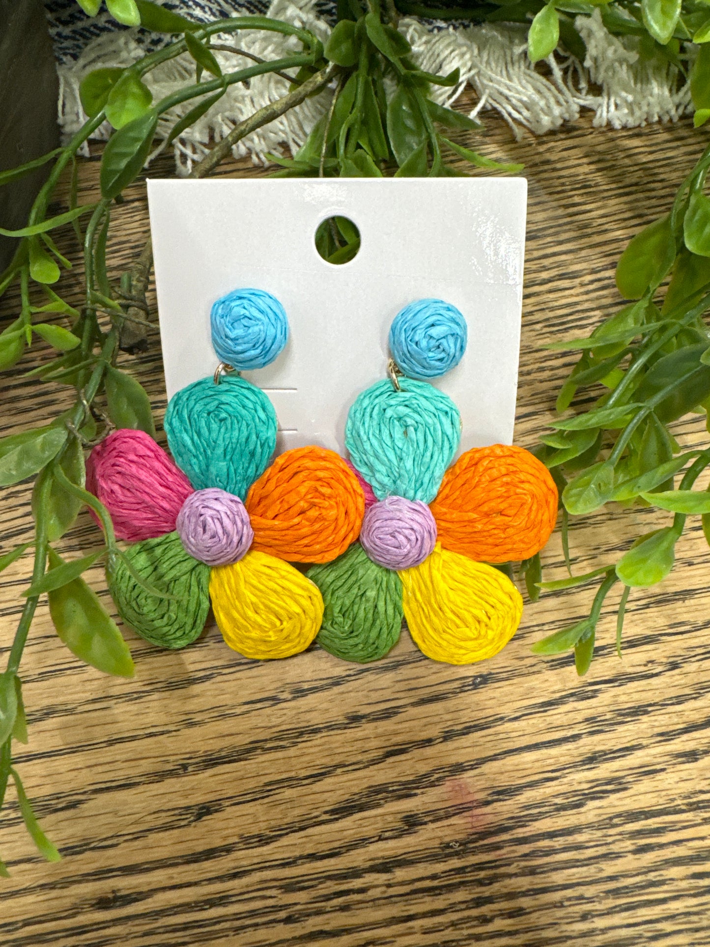 COLOR FLOWER EARRINGS