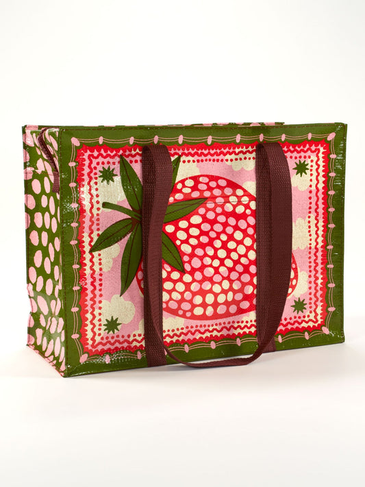 BLUE Q-STRAWBERRY CLOUDS SHOULDER TOTE