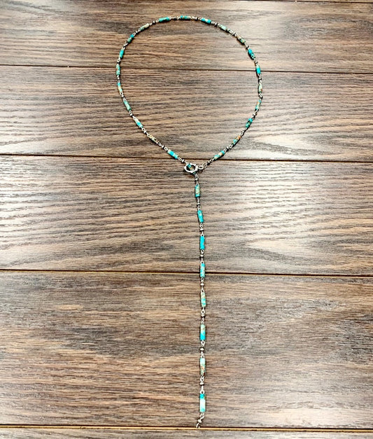 ISAC HANDMADE LARIAT GEMSTONE