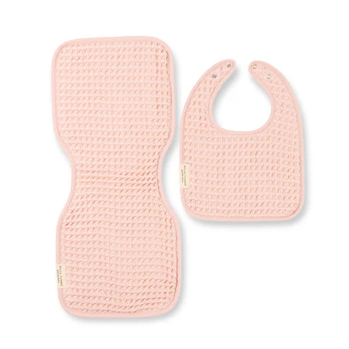BELLA TUNNO BIB&BURP SET-BLUSH