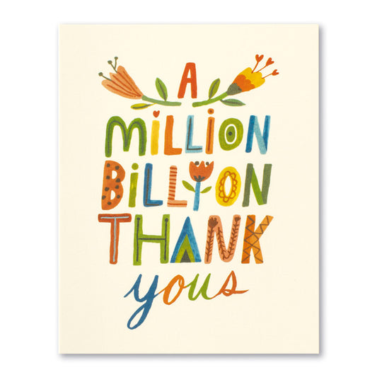 LM CARD- A MILLION BILLION THANK YOUS