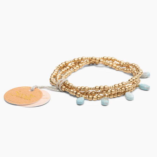 SCOUT-METAL WRAP/TIMELESS/BLUE/HOWLITE/GOLD