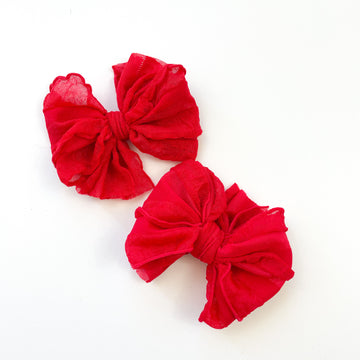 IN AWE PIGGY CLIPS -SET OF 2-BRIGHT RED