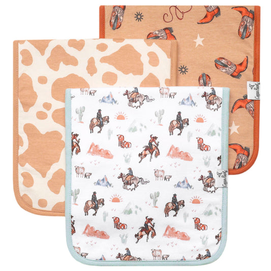 COPPER PEARL BURP CLOTH SET-BOONE