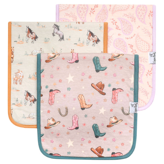 COPPER PEARL BURP CLOTH SET-CHEYENNE