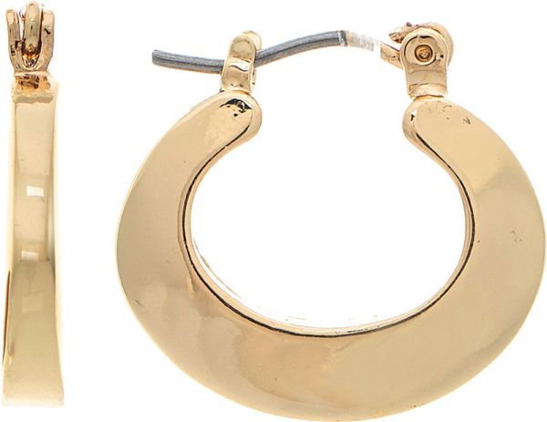 RAIN GOLD WIDE EDGE OVAL HOOP ER