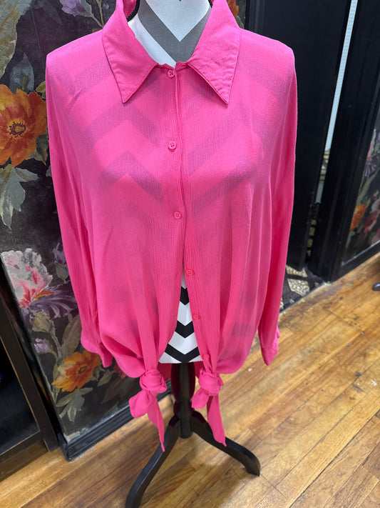 PINK BOYFRIEND SHIRT - SMALL