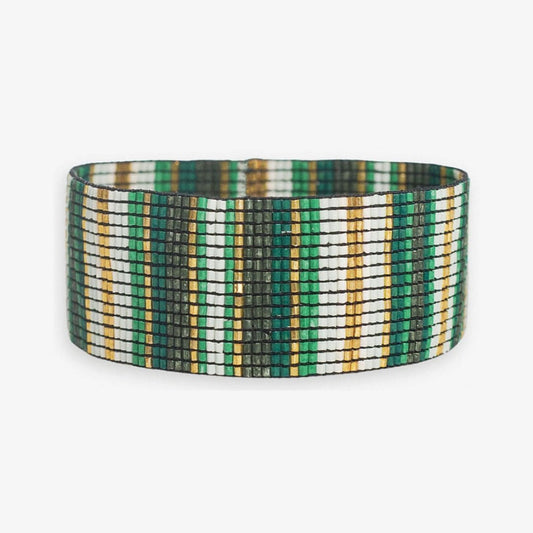 INK & ALLOY KENZIE STRIPE BRACELET-GREEN