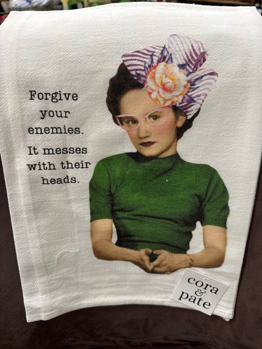 COTTON TEA TOWEL-FORGIVE YOUR ENEMIES