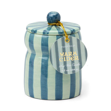 PADDYWAX 6.5 OZ BLUE/NAVY STRIPE CANDLE