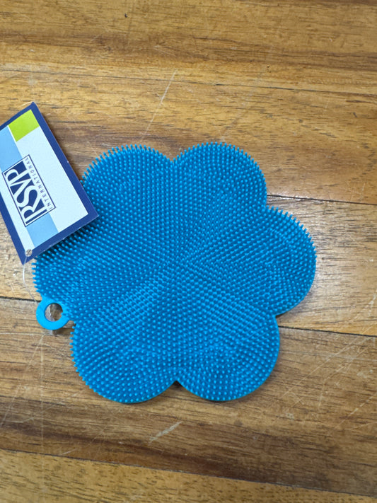 FLOWER SHAPED SCRUBBER/TURQ